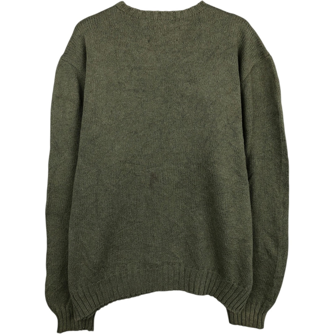 Ralph Lauren POLO by Ralph Lauren Cotton Knit Sweater Men's M Size cotton Khaki type Vintage Second Hand