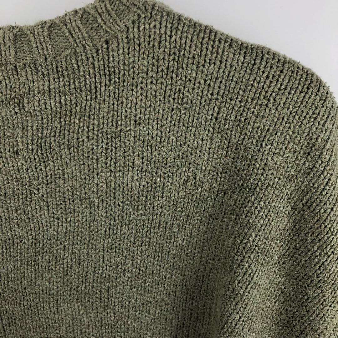 Ralph Lauren POLO by Ralph Lauren Cotton Knit Sweater Men's M Size cotton Khaki type Vintage Second Hand