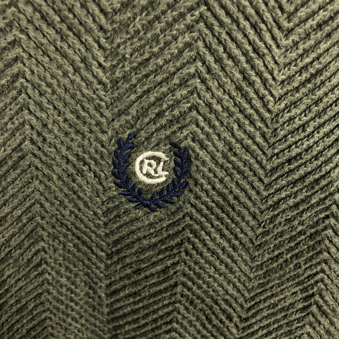 Ralph Lauren CHAPS Herringbone Cotton Knit Sweater Men's XL cotton green type Vintage Second Hand