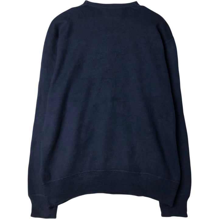 Ralph Lauren POLO by Ralph Lauren Cotton Knit Sweater Men's M Size cotton navy blue type Vintage Second Hand