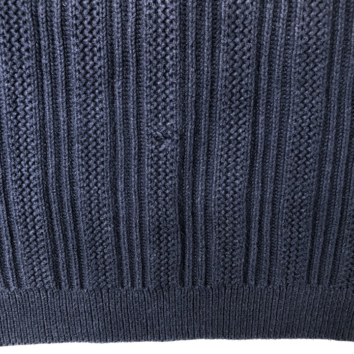 90s-00'S Eddie Bauer cotton knit sweater, men's size M equivalent, vintage. cotton navy blue type Vintage Second Hand