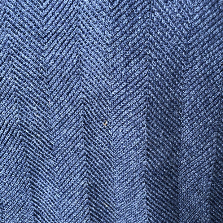90'S Ralph Lauren CHAPS Herringbone Cotton Knit Sweater Men's Size L Vintage cotton navy blue type Vintage Second Hand