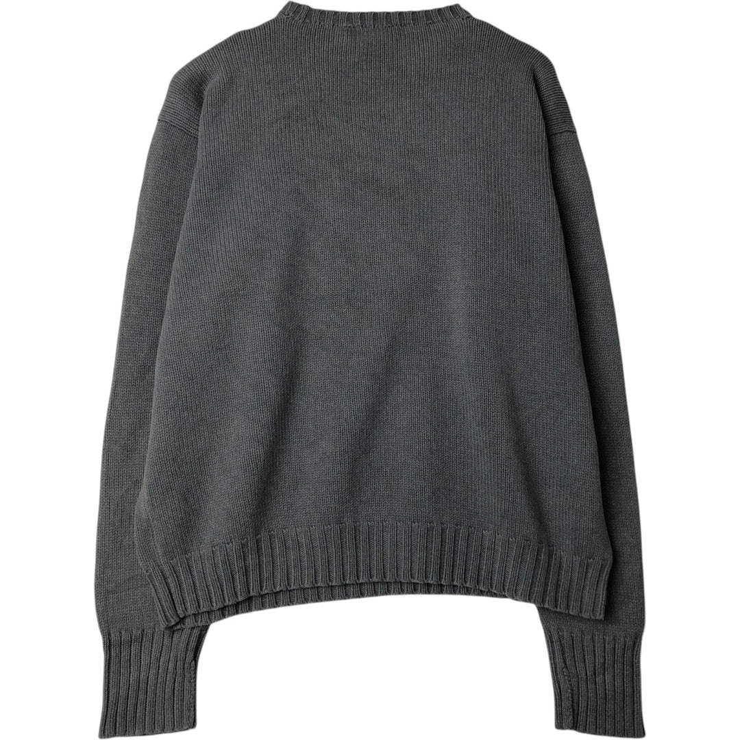 Ralph Lauren POLO by Ralph Lauren Cotton Knit Sweater Men's L size cotton gray type Vintage Second Hand
