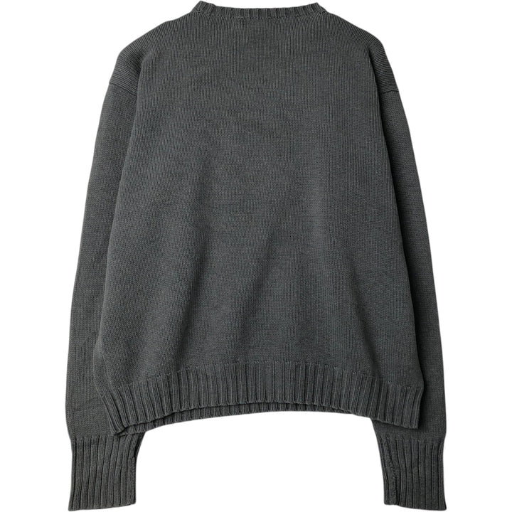 Ralph Lauren POLO by Ralph Lauren Cotton Knit Sweater Men's L size cotton gray type Vintage Second Hand