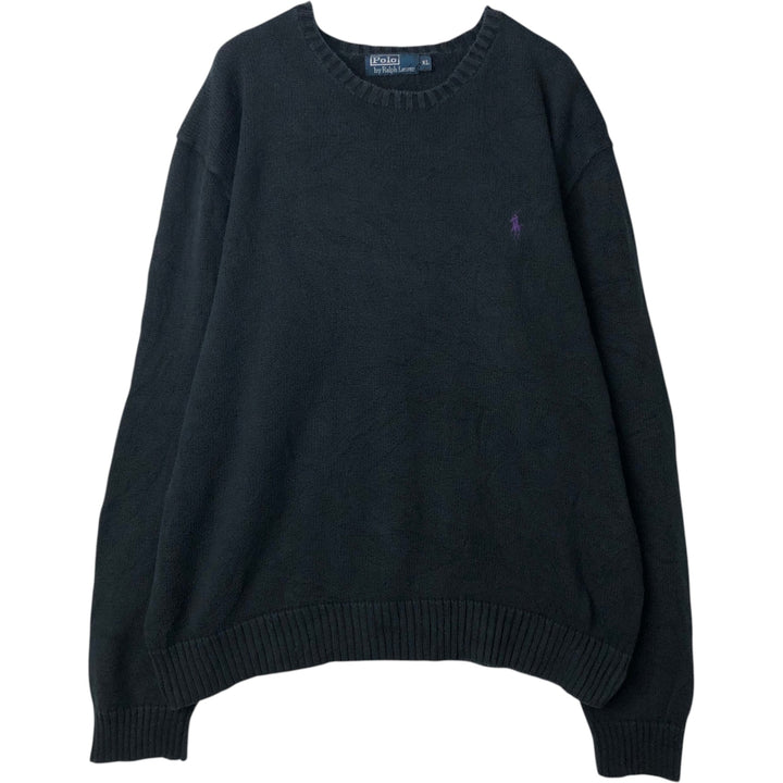 Ralph Lauren POLO by Ralph Lauren Cotton Knit Sweater Men's XL cotton black type Vintage Second Hand
