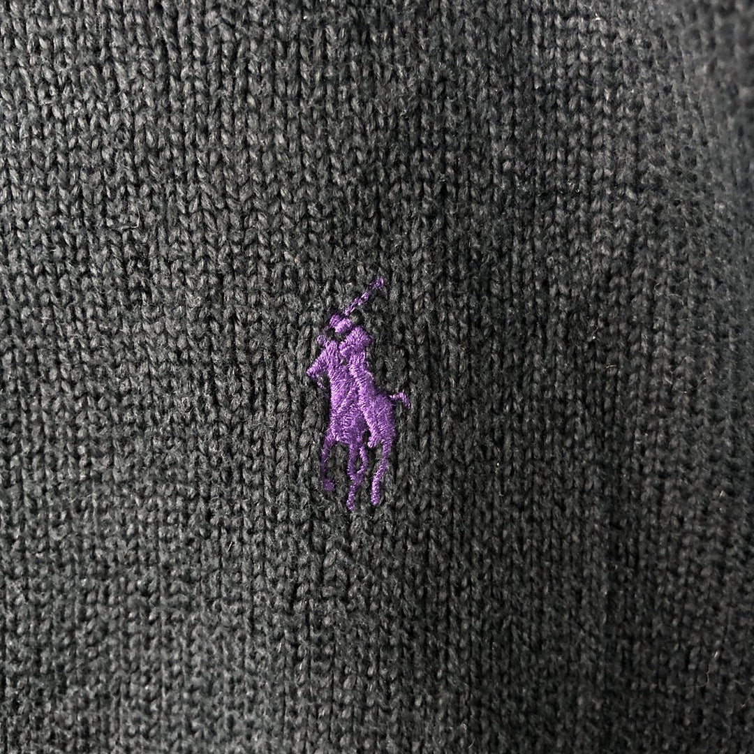 Ralph Lauren POLO by Ralph Lauren Cotton Knit Sweater Men's XL cotton black type Vintage Second Hand