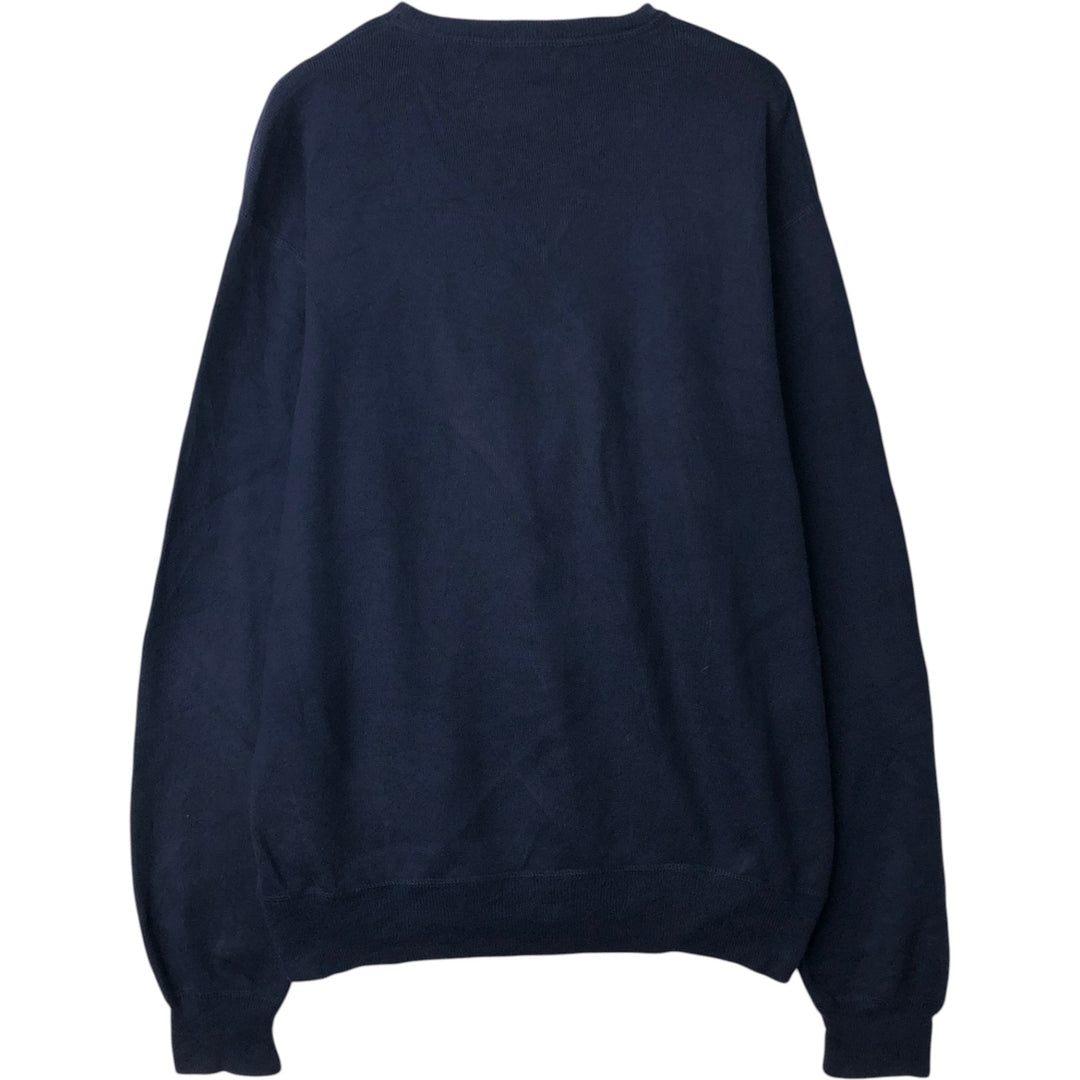 Ralph Lauren POLO by Ralph Lauren Cotton Knit Sweater Men's M Size cotton navy blue type Vintage Second Hand