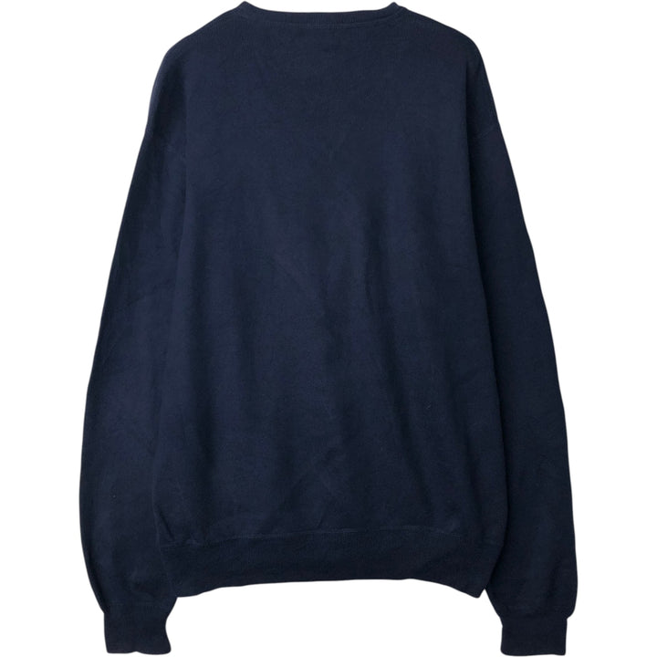 Ralph Lauren POLO by Ralph Lauren Cotton Knit Sweater Men's M Size cotton navy blue type Vintage Second Hand