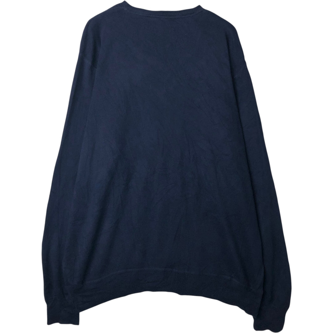 Ralph Lauren POLO by Ralph Lauren Cotton Knit Sweater Men's XXL cotton navy blue type Vintage Second Hand