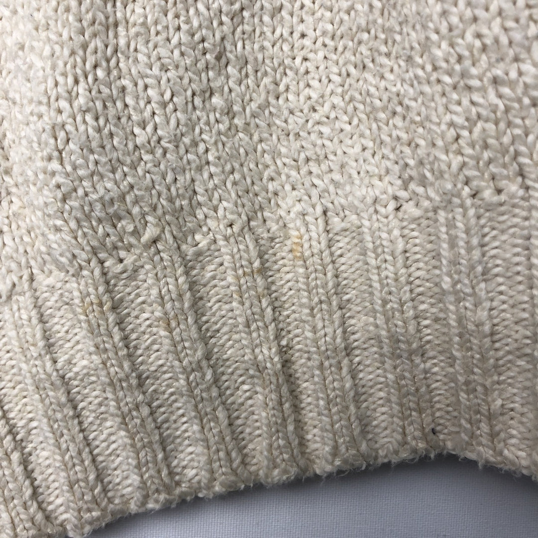 Ralph Lauren POLO by Ralph Lauren Cotton Knit Sweater Men's L size cotton ivory Vintage Second Hand