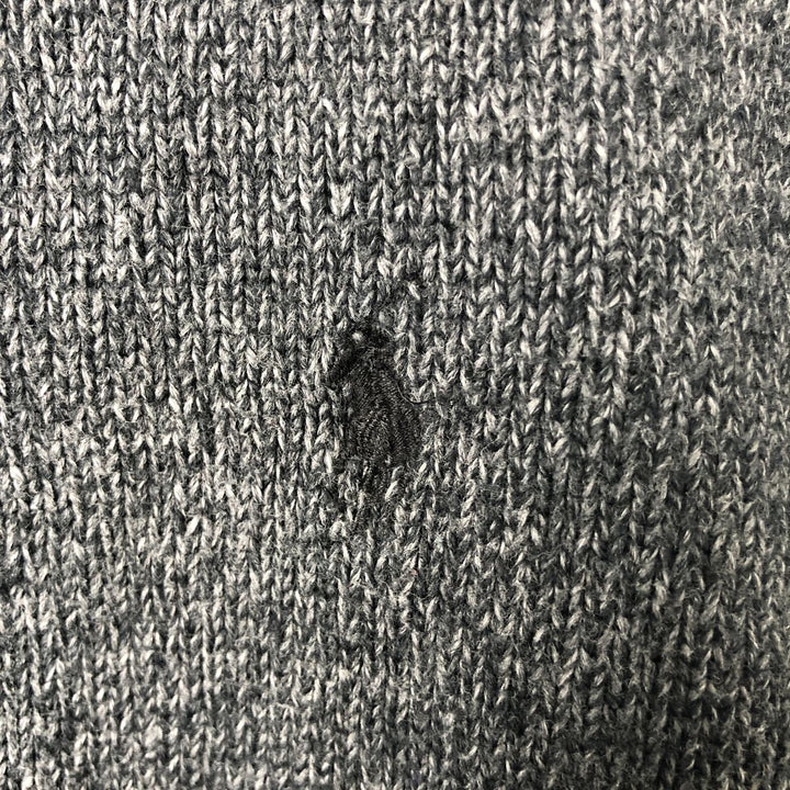 Ralph Lauren POLO by Ralph Lauren Cotton Knit Sweater Men's M Size cotton Charcoal Vintage Second Hand