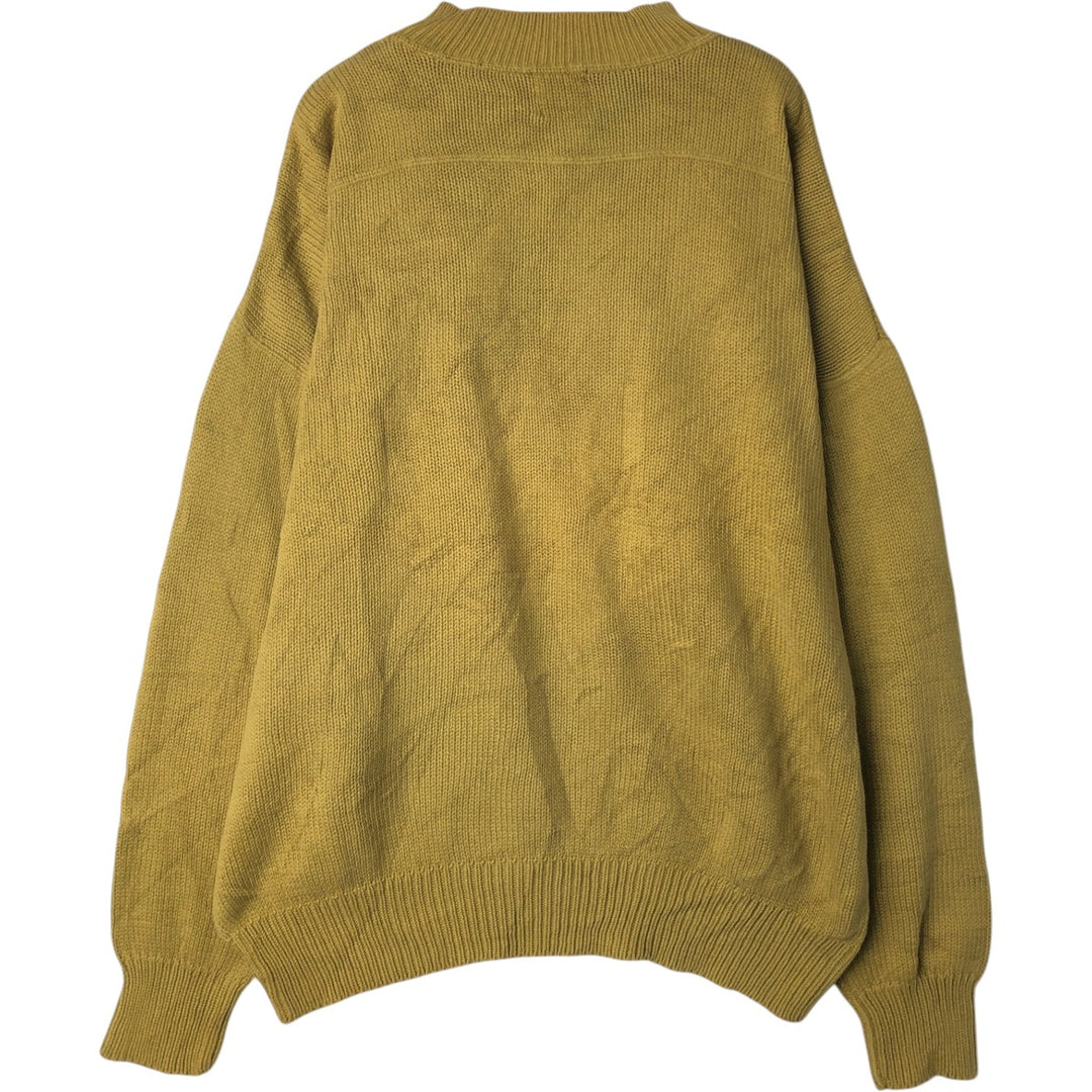 90'S GAP Old Gap Mock Neck Cotton Knit Sweater, Men's Size L (approx.), Vintage cotton yellow type Vintage Second Hand