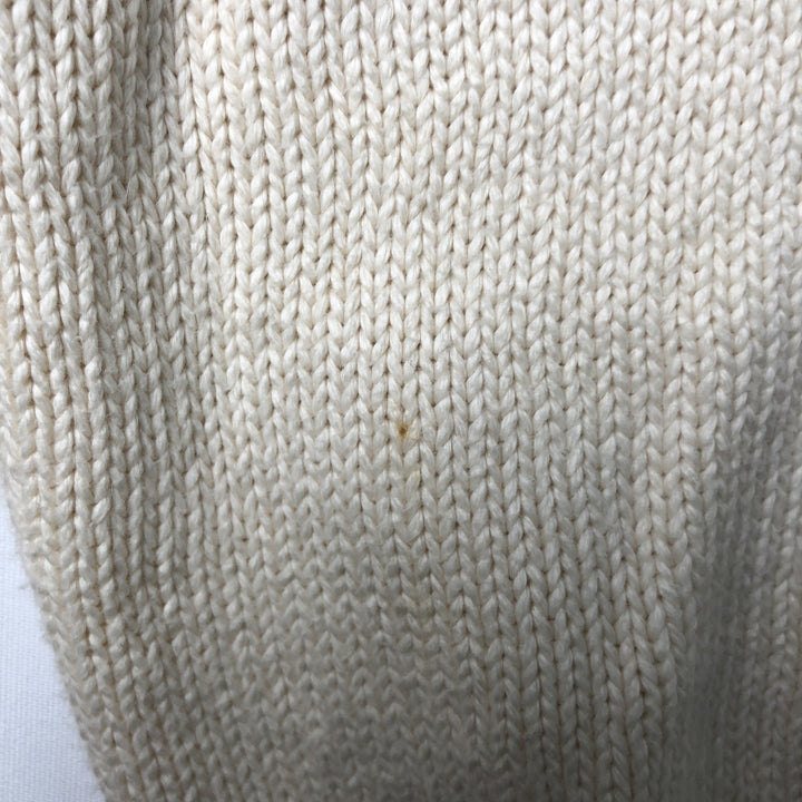 Ralph Lauren POLO by Ralph Lauren Cotton Knit Sweater Men's M Size cotton ivory Vintage Second Hand