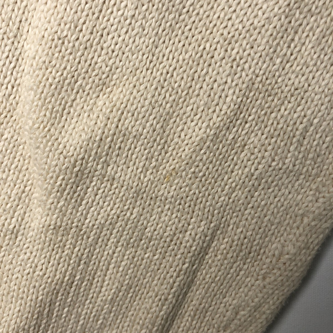 Ralph Lauren POLO by Ralph Lauren Cotton Knit Sweater Men's M Size cotton ivory Vintage Second Hand
