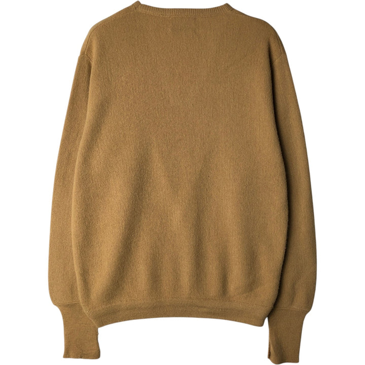 JCPenny THE FOX COLLECTION V-neck acrylic knit sweater, made in the USA, equivalent to men's size M. Oron Acrylic beige type brown Vintage Second Hand