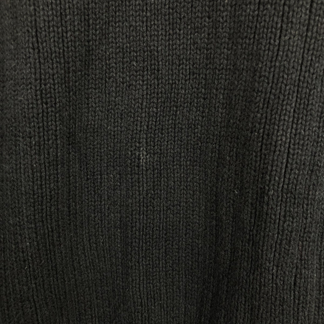 Ralph Lauren CHAPS cotton knit sweater, men's size M cotton black type Vintage Second Hand