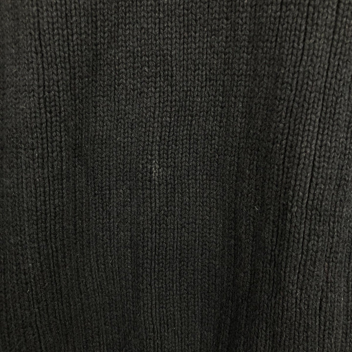Ralph Lauren CHAPS cotton knit sweater, men's size M cotton black type Vintage Second Hand