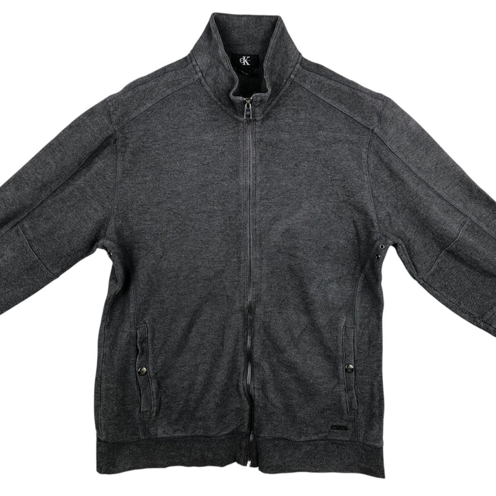 90s-00'S Calvin Klein Driver's Knit Sweater, Men's Size M (approx.), Vintage cotton Charcoal Vintage Second Hand