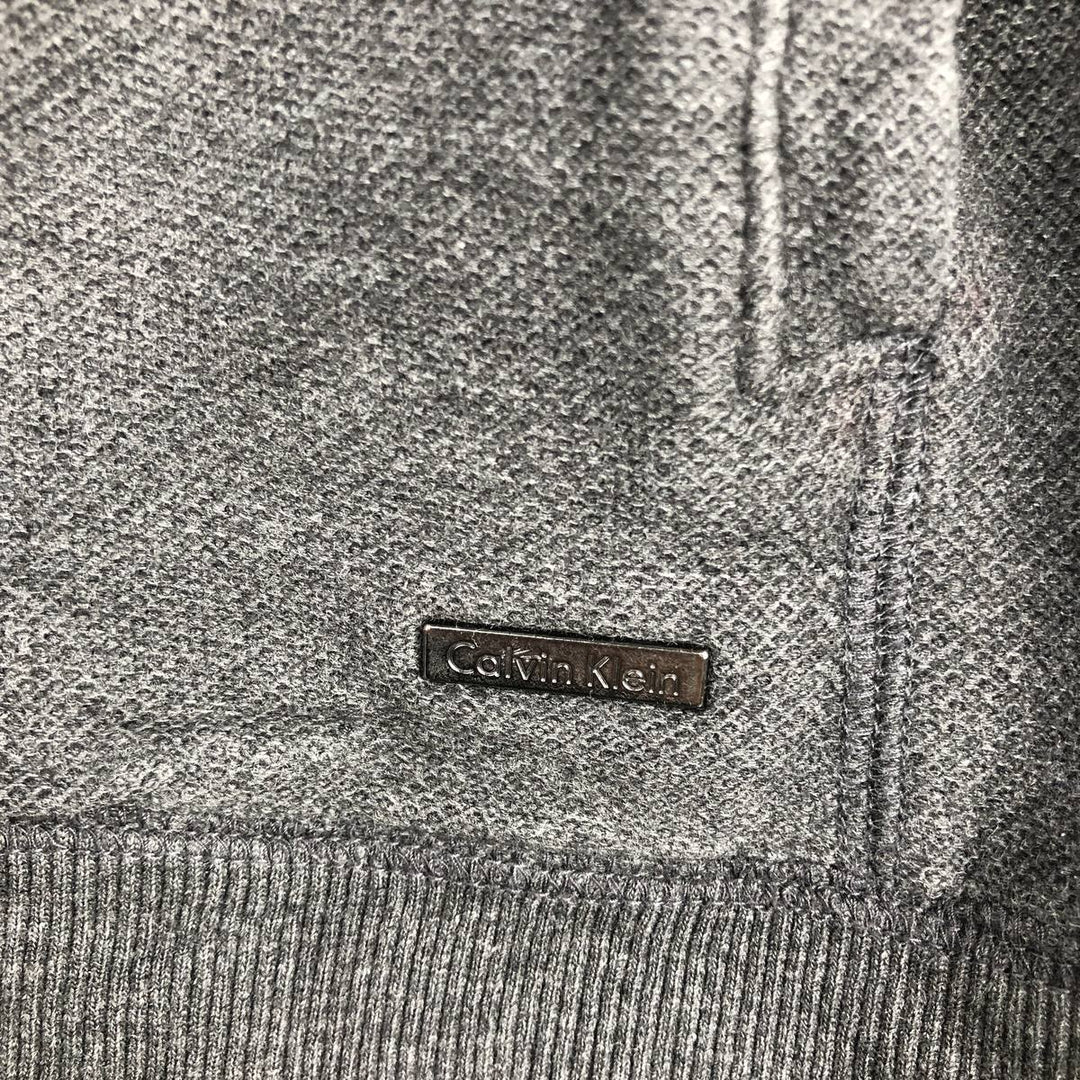 90s-00'S Calvin Klein Driver's Knit Sweater, Men's Size M (approx.), Vintage cotton Charcoal Vintage Second Hand