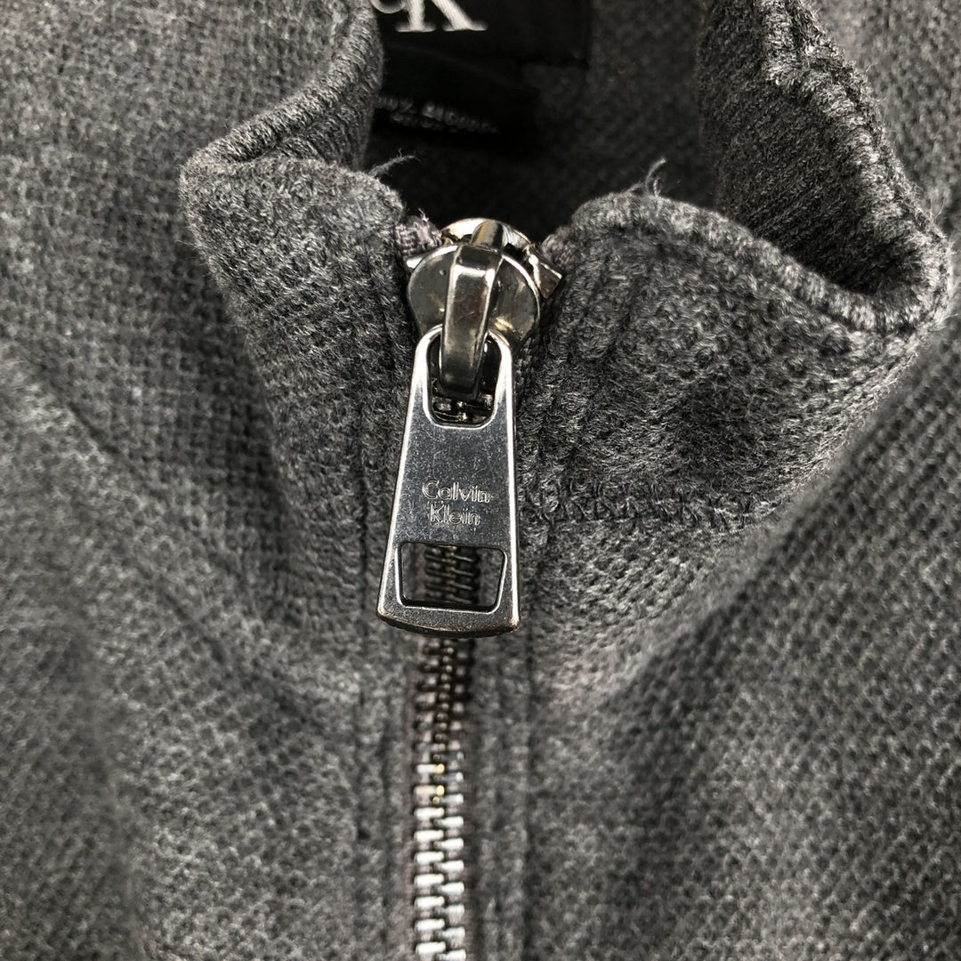 90s-00'S Calvin Klein Driver's Knit Sweater, Men's Size M (approx.), Vintage cotton Charcoal Vintage Second Hand