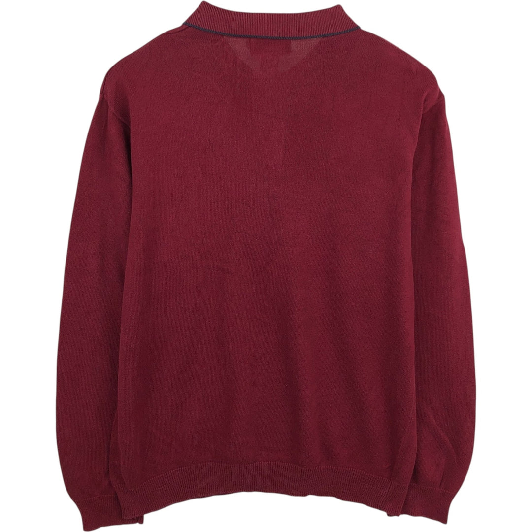 Ralph Lauren CHAPS Polo Knit Sweater, Men's Size L (approx.) cotton red type Vintage Second Hand