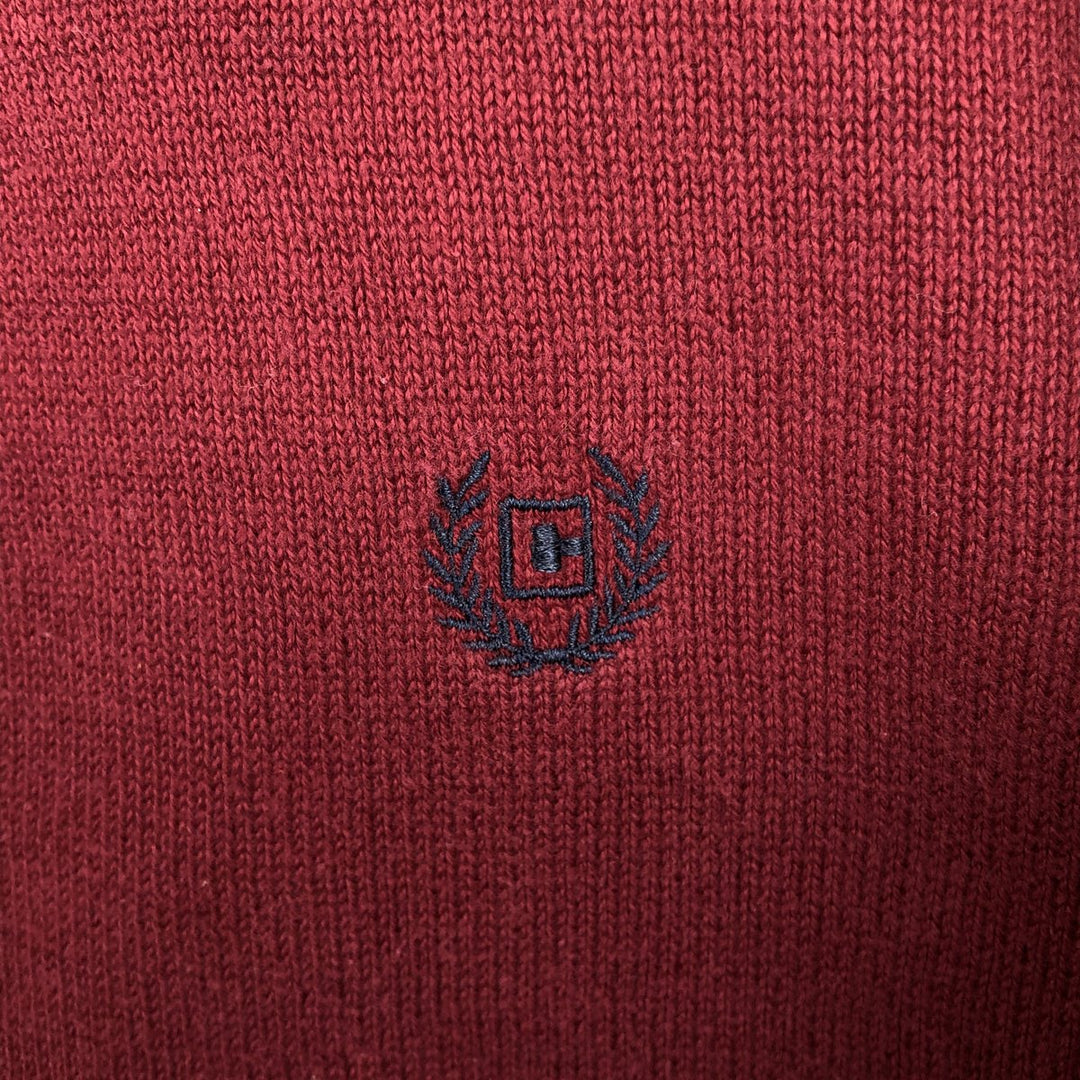 Ralph Lauren CHAPS Polo Knit Sweater, Men's Size L (approx.) cotton red type Vintage Second Hand