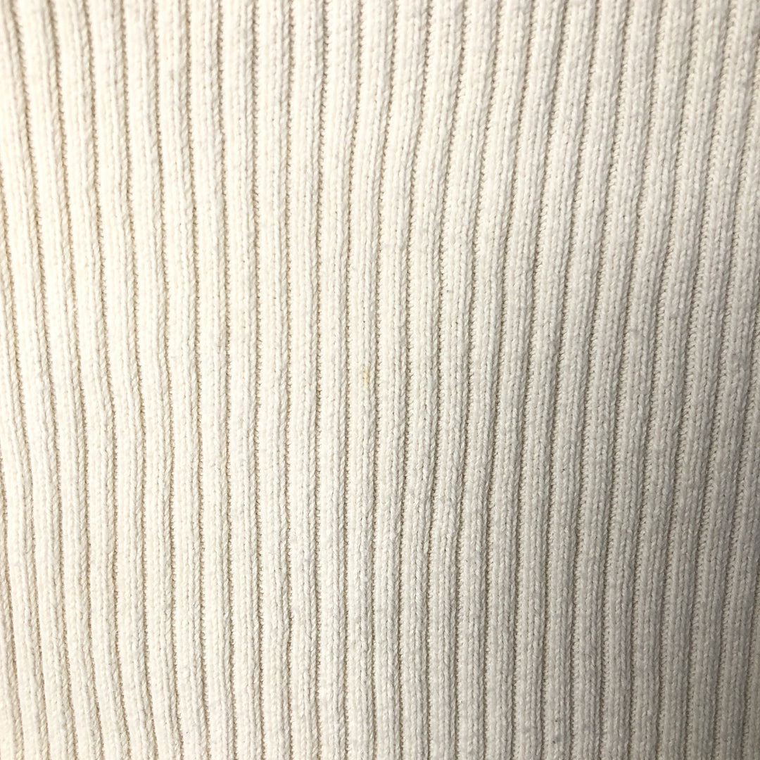 Ralph Lauren POLO JEANS COMPANY ribbed cotton knit sweater, men's size L cotton ivory Vintage Second Hand