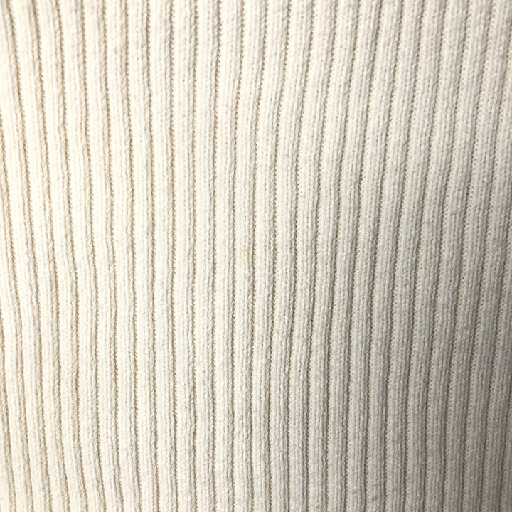 Ralph Lauren POLO JEANS COMPANY ribbed cotton knit sweater, men's size L cotton ivory Vintage Second Hand