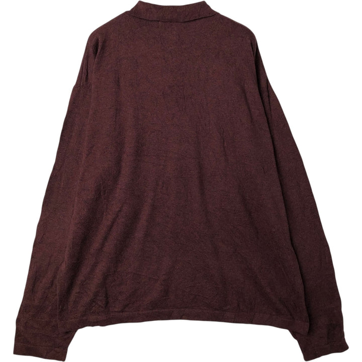 Ralph Lauren CHAPS Polo Knit Sweater, Men's Size XL (approx.) cotton red type reddish brown Vintage Second Hand