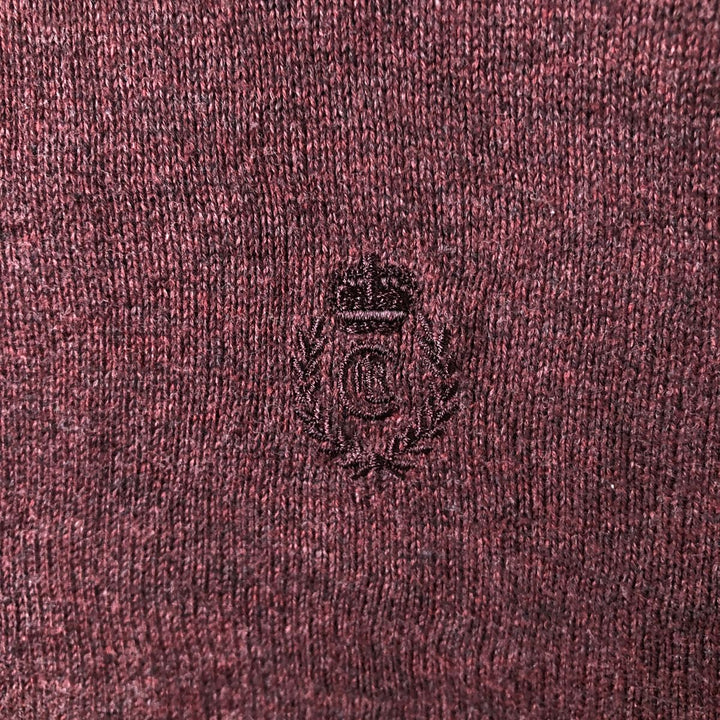 Ralph Lauren CHAPS Polo Knit Sweater, Men's Size XL (approx.) cotton red type reddish brown Vintage Second Hand