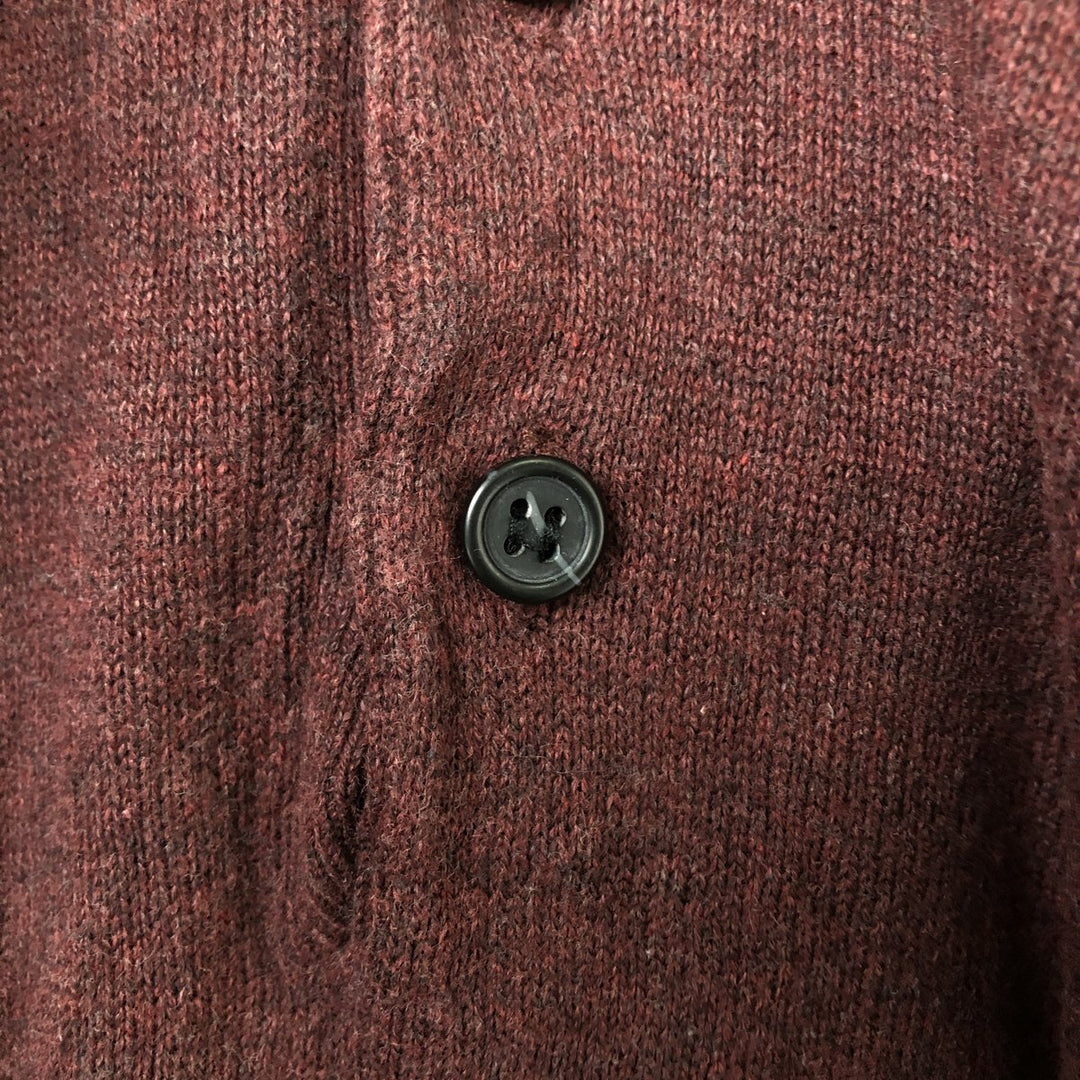 Ralph Lauren CHAPS Polo Knit Sweater, Men's Size XL (approx.) cotton red type reddish brown Vintage Second Hand