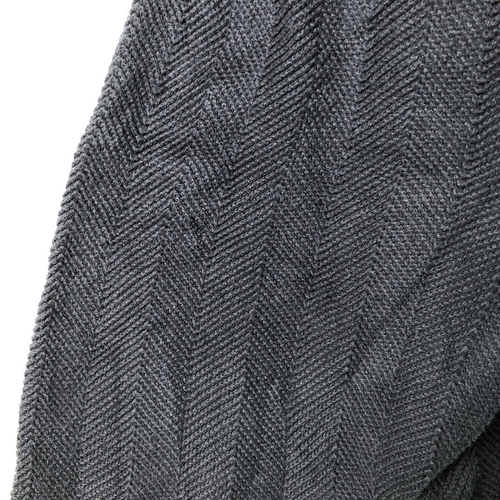 Ralph Lauren CHAPS Herringbone Cotton Knit Sweater, Men's Size L cotton navy blue type Vintage Second Hand