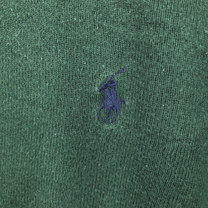 Ralph Lauren POLO by Ralph Lauren Cotton Knit Sweater Men's XL cotton Green type dark green Vintage Second Hand