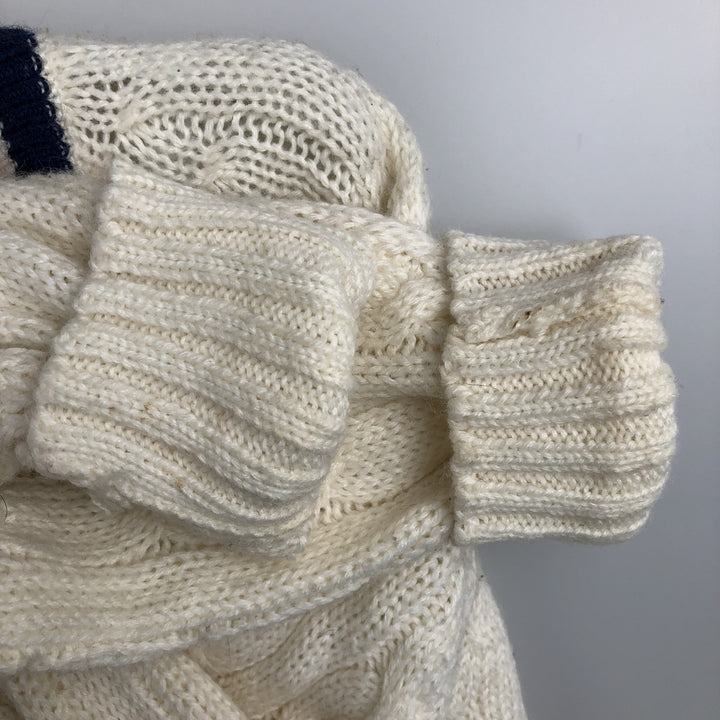 70s-80'S Lacoste IZOD Tilden Knit Sweater, Men's Size L (approx.), Vintage acrylic white type Vintage Second Hand