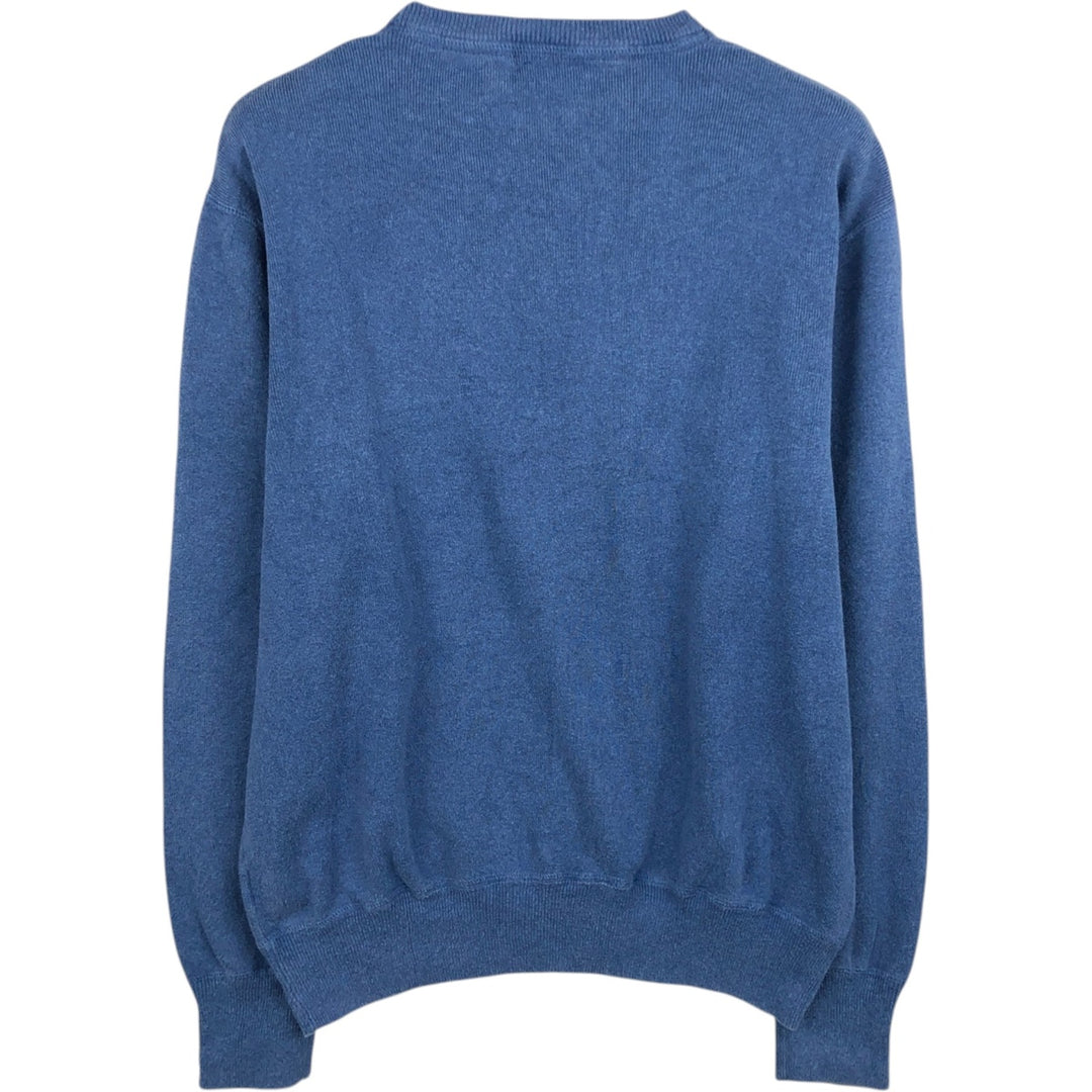 Ralph Lauren POLO RALPH LAUREN cotton knit sweater, men's size M cotton blue type Vintage Second Hand