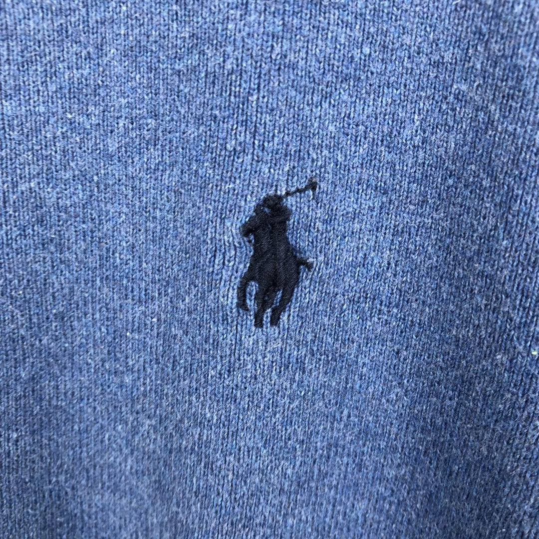 Ralph Lauren POLO RALPH LAUREN cotton knit sweater, men's size M cotton blue type Vintage Second Hand