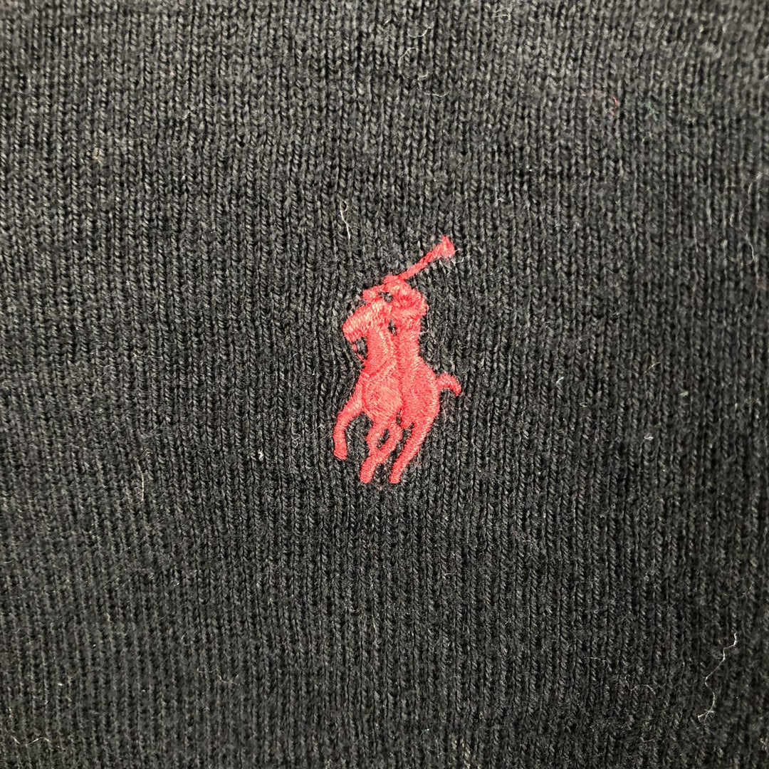 Ralph Lauren POLO RALPH LAUREN cotton knit sweater, men's size M cotton black type Vintage Second Hand