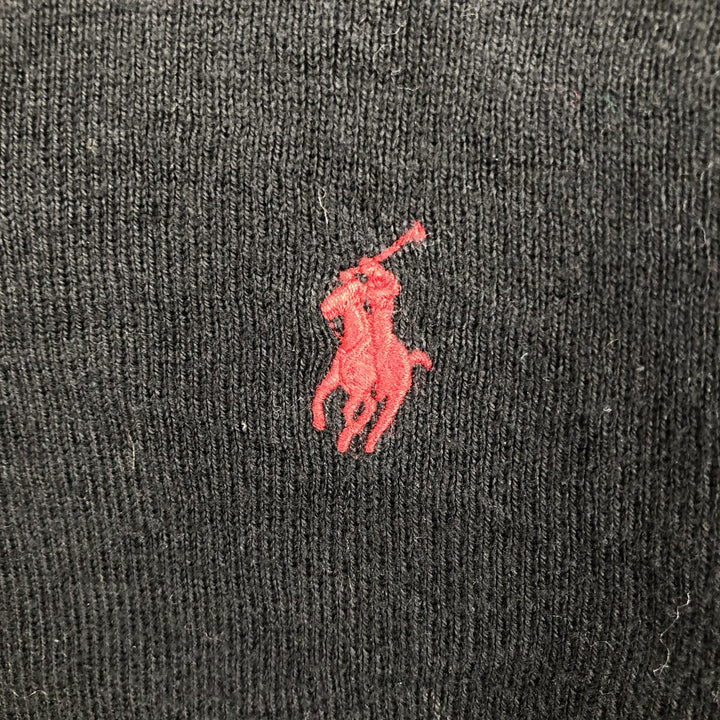Ralph Lauren POLO RALPH LAUREN cotton knit sweater, men's size M cotton black type Vintage Second Hand