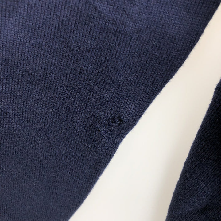 Lacoste V-neck cotton knit sweater, size 6, men's XL cotton navy blue type Vintage Second Hand
