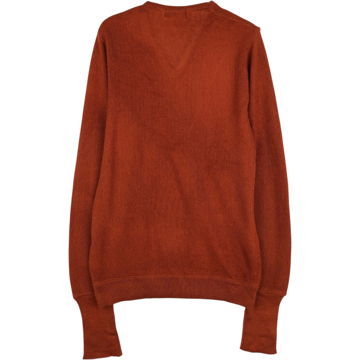 1970'S Lacoste IZOD Plain V-Neck Knit Sweater, Men's Size S (approx.), Vintage unclear brown type Vintage Second Hand