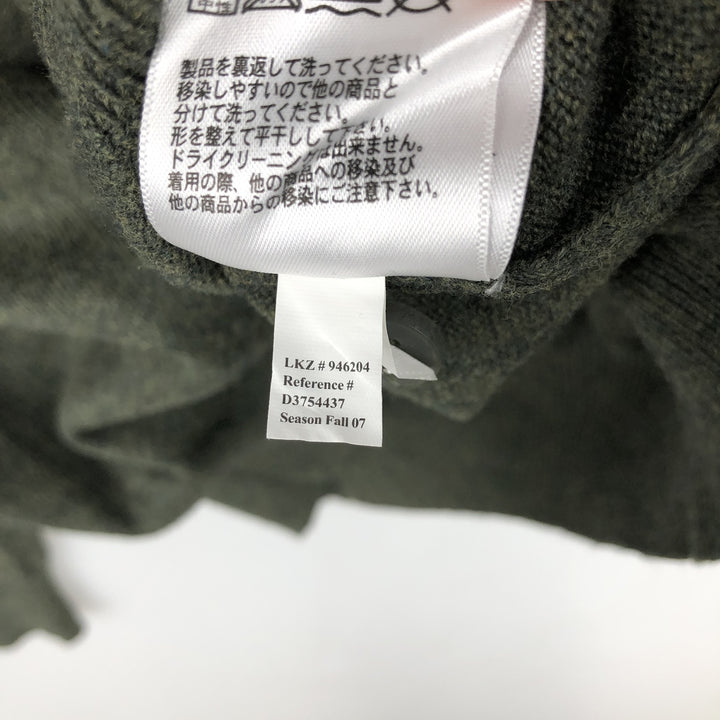 2000'S Eddie Bauer Polo Knit Sweater, Men's Size M (approx.) cotton Green type dark green Vintage Second Hand