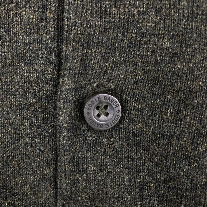 2000'S Eddie Bauer Polo Knit Sweater, Men's Size M (approx.) cotton Green type dark green Vintage Second Hand