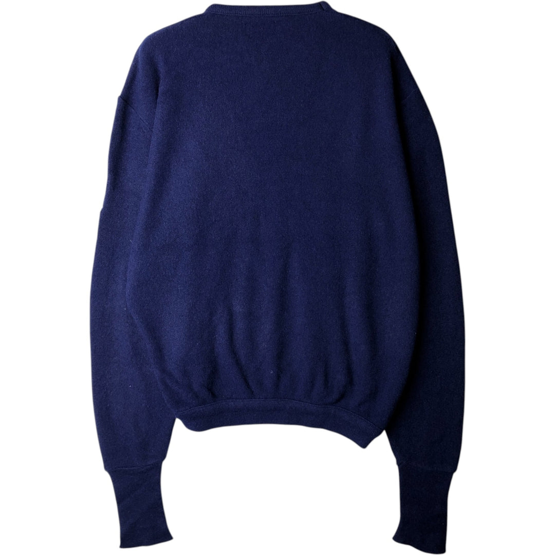 Vintage 1970'S Lacoste IZOD acrylic knit sweater, men's size XL unclear navy blue type Vintage Second Hand