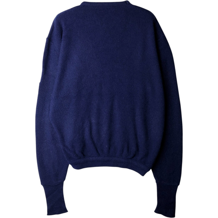 Vintage 1970'S Lacoste IZOD acrylic knit sweater, men's size XL unclear navy blue type Vintage Second Hand