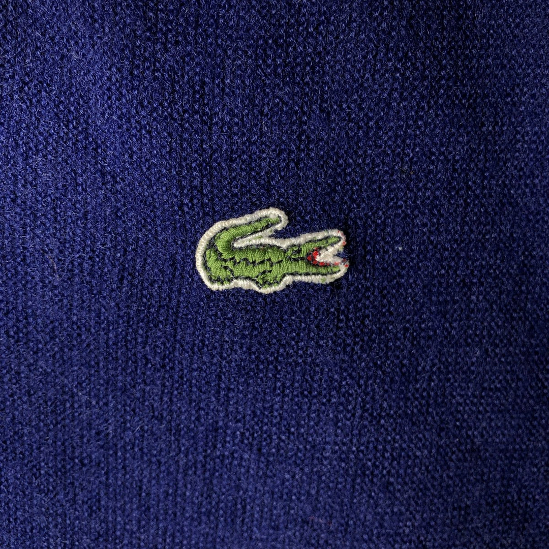 Vintage 1970'S Lacoste IZOD acrylic knit sweater, men's size XL unclear navy blue type Vintage Second Hand