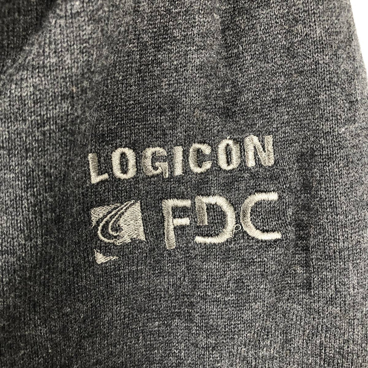 Lands' End polo knit sweater from the 2000s, men's size XL. cotton gray type Vintage Second Hand