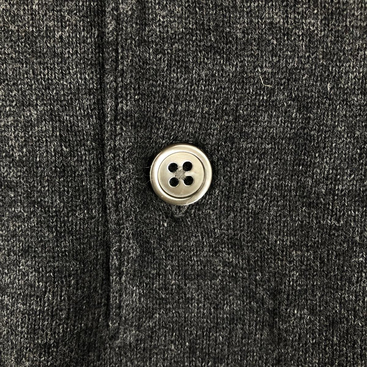 Lands' End polo knit sweater from the 2000s, men's size XL. cotton gray type Vintage Second Hand