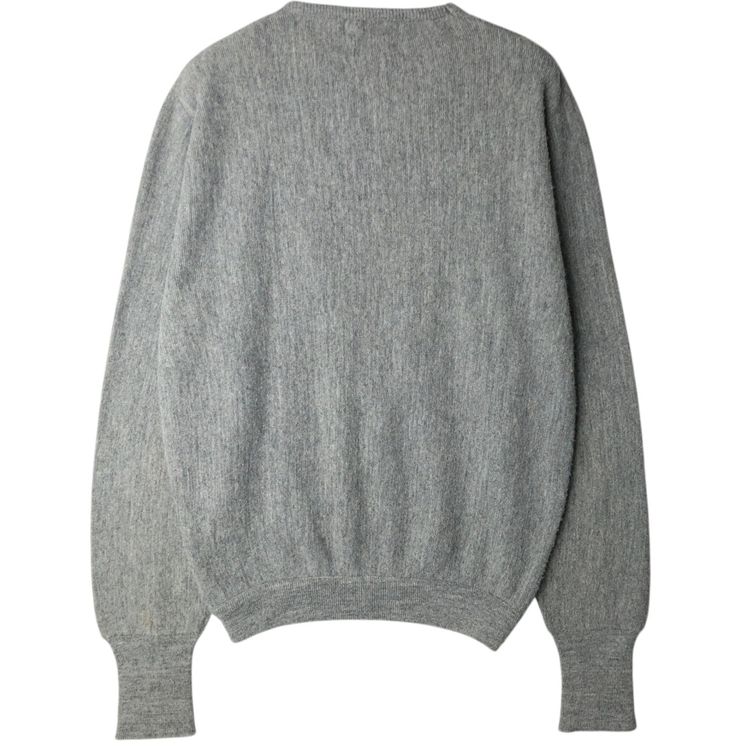 Lacoste IZOD V-neck acrylic knit sweater, men's size M (approx.) Oron Acrylic gray type Vintage Second Hand