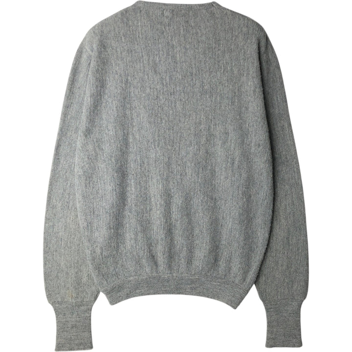 Lacoste IZOD V-neck acrylic knit sweater, men's size M (approx.) Oron Acrylic gray type Vintage Second Hand