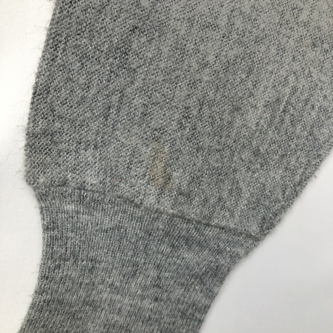 Lacoste IZOD V-neck acrylic knit sweater, men's size M (approx.) Oron Acrylic gray type Vintage Second Hand